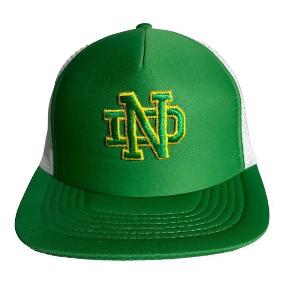 Vintage Notre Dame Snapback Trucker Hat - Picture 1 of 2